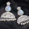 The Mayura Moonstone Chandbalis